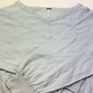 Free People Soft Blue Knit Top